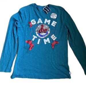 Wonder Nation Teal 'Game Time' Long Sleeve Shirt